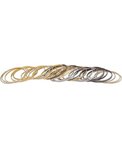 Mixed Metal Textured Multiple Aztec Bangle Set $13.93 Bangle