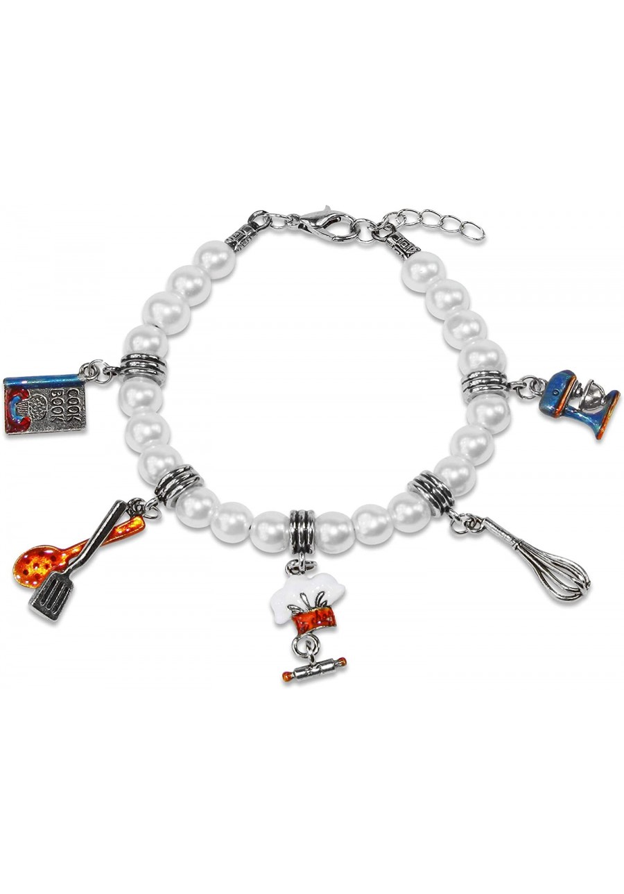 Chef Charm Bracelet in Silver $31.35 Charms & Charm Bracelets