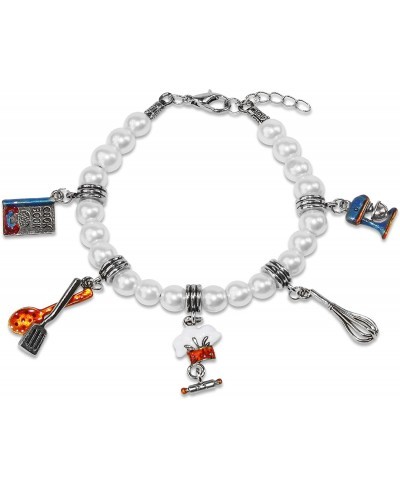 Chef Charm Bracelet in Silver $31.35 Charms & Charm Bracelets