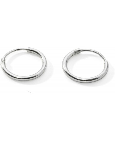 925 Sterling Silver Small Endless Hoop Earrings Cartilage Nose and Lips 12mm (0.47 Inch) $8.47 Hoop