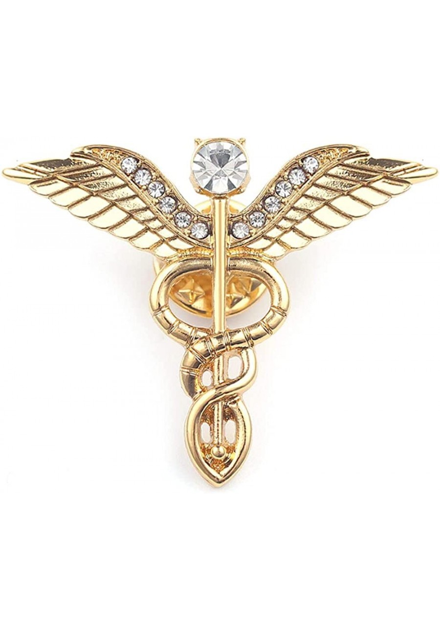 Cool Registered Nurse Emblem Pin BSN Caduceus Doctor Brooch Human Nerve Cell Shape Broach Pin Medical Jewelry (gold) $12.96 B...