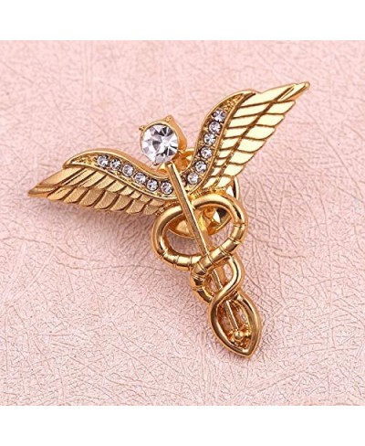 Cool Registered Nurse Emblem Pin BSN Caduceus Doctor Brooch Human Nerve Cell Shape Broach Pin Medical Jewelry (gold) $12.96 B...