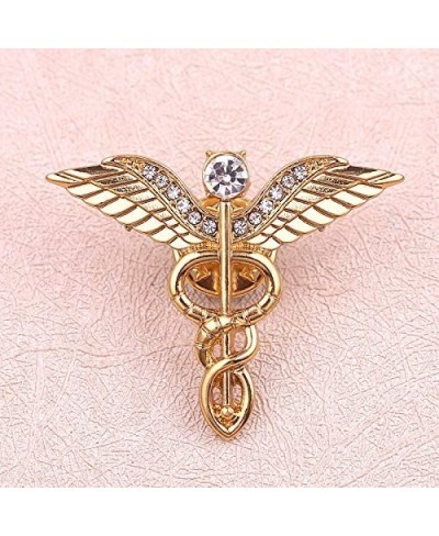 Cool Registered Nurse Emblem Pin BSN Caduceus Doctor Brooch Human Nerve Cell Shape Broach Pin Medical Jewelry (gold) $12.96 B...