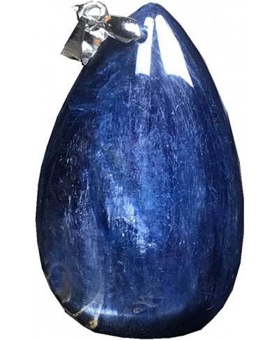 Top Natural Blue Kyanite Jewelry for Women Man Water Drop 33x21x8mm Beads Cat Eye Crystal Necklace Pendant AAAAA $28.70 Penda...