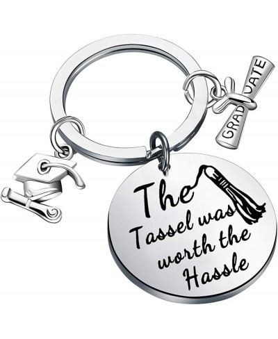 Graduation Gift Keychain The Tassel was Worth The Hassle Graduation Jewelry $10.53 Pendants & Coins