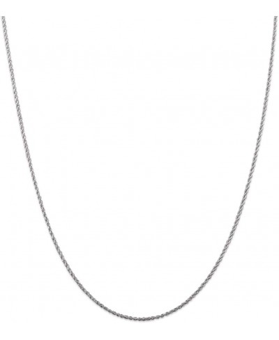 Solid Sterling Silver Thin 1.3 mm Polished Rope Chain $13.78 Chains