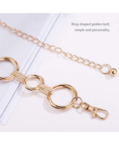 Fashion Belt Chain Women Adjustable Waist Chain Gold Silver Metal Ring Dress Belt Body Chain Party Wedding Daily $22.45 Body ...