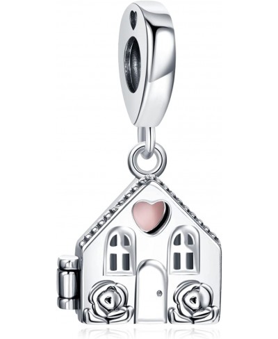 House Dangle Charm 925 Sterling Silver for Woman Girl Bead Gifts for Women Bracelet&Necklace T728 $13.33 Charms & Charm Brace...