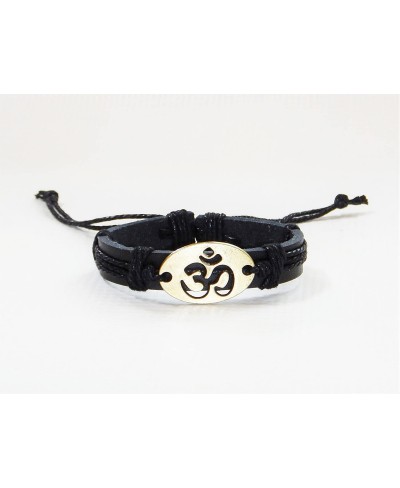 OM Yoga Leather Bracelet - Adjustable Slip Knot $11.50 Wrap