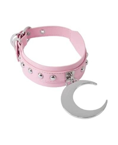 Lunar Daze Studded Gothic Punk Pastel Moon Collar Choker $24.61 Chokers