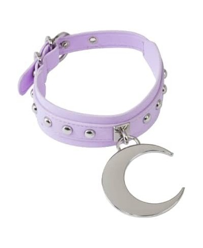 Lunar Daze Studded Gothic Punk Pastel Moon Collar Choker $24.61 Chokers