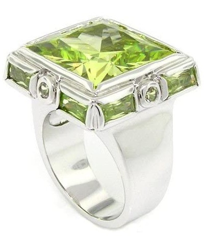 Striking Comfortable Large Peridot CZ Ring $31.45 Statement