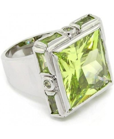 Striking Comfortable Large Peridot CZ Ring $31.45 Statement