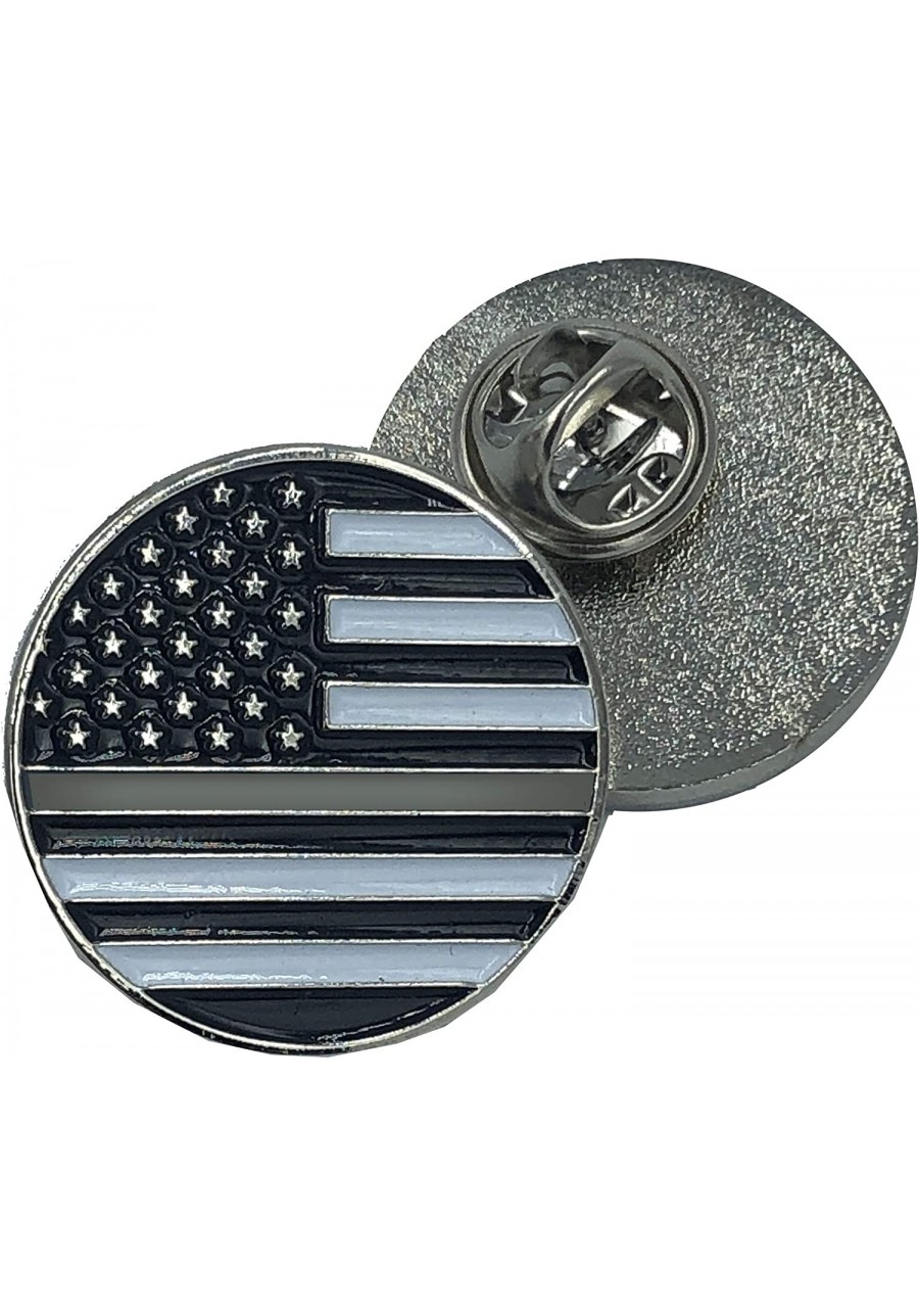 Thin Gray Line pin Corrections American Flag Correctional Officer (Round) $9.76 Brooches & Pins