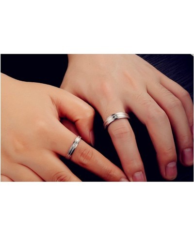 His or Hers Matching Set Titanium Stainless Steel Couple Wedding Band Set in a Gift Box $7.97 Wedding Bands