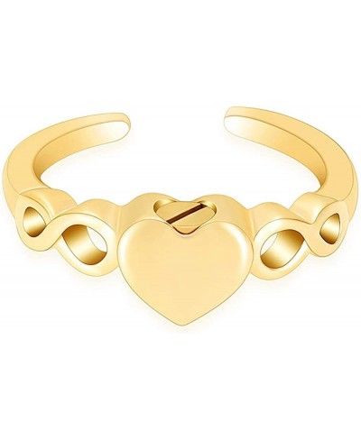 Urn Ring Infinity Heart Cremation Jewelry for Human Pet Ashes Holder Memorial Keepsake Ring for Women Girls $18.66 Stacking