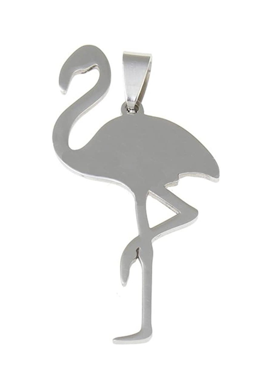 Stainless Steel Lightweight Flamingo Pendant $17.51 Pendants & Coins