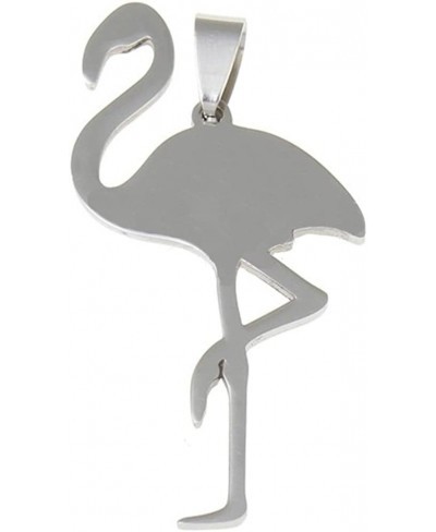 Stainless Steel Lightweight Flamingo Pendant $17.51 Pendants & Coins