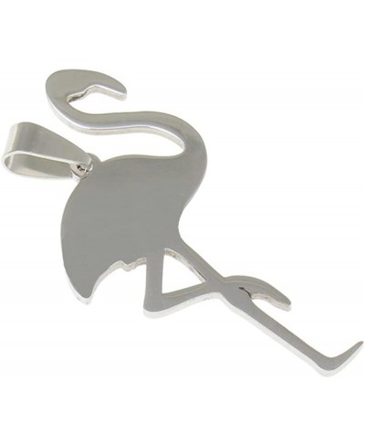 Stainless Steel Lightweight Flamingo Pendant $17.51 Pendants & Coins