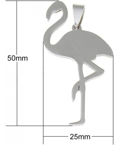 Stainless Steel Lightweight Flamingo Pendant $17.51 Pendants & Coins