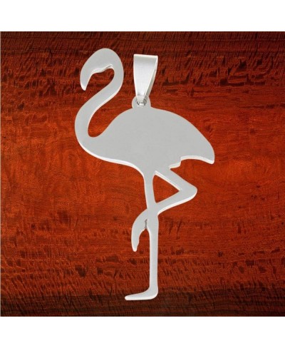 Stainless Steel Lightweight Flamingo Pendant $17.51 Pendants & Coins