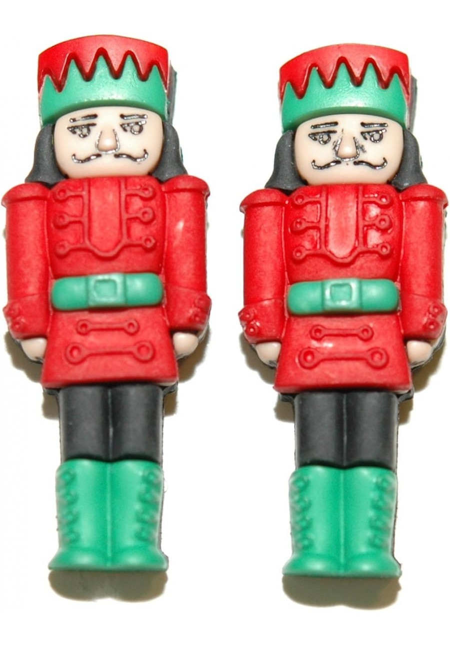 Red & Green Christmas Nutcracker Stud Earrings (H359) $13.31 Stud