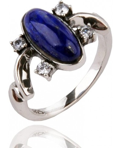 Silver Plated Cubic Zirconia Blue Stone Vampire Diaries Elena's Daylight Women Band Ring 925 $11.53 Bands