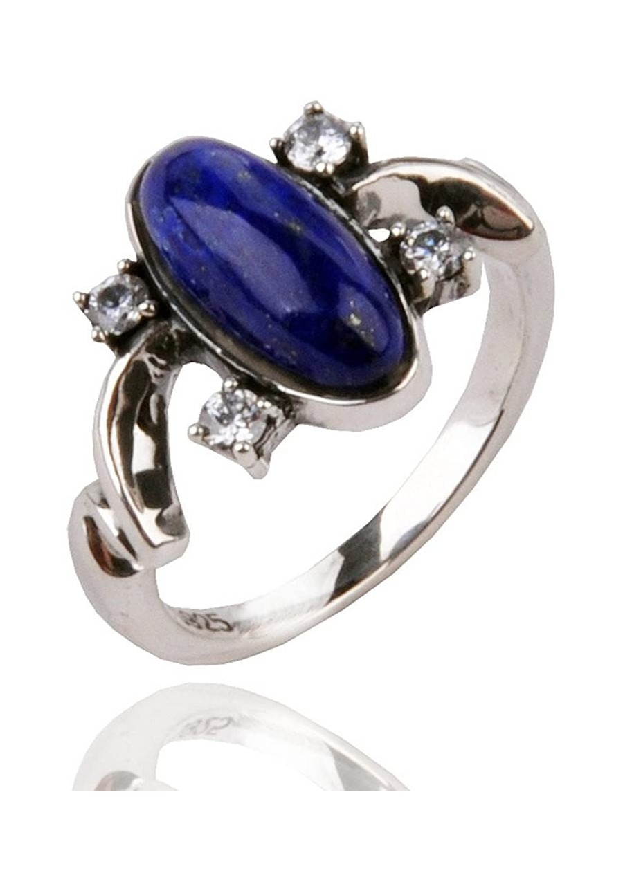 Silver Plated Cubic Zirconia Blue Stone Vampire Diaries Elena's Daylight Women Band Ring 925 $11.53 Bands