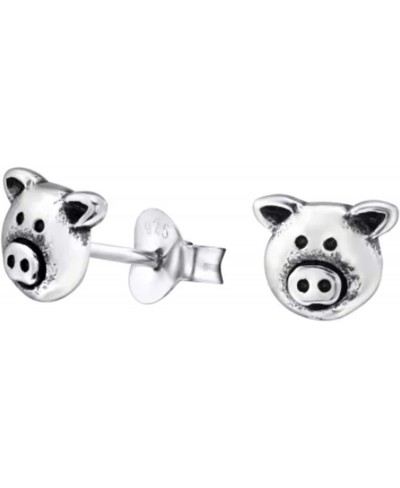 Pig .925 Sterling-Silver Very Tiny Stud Earrings Multiple Piercing Cartilage Stud Minimalist Dainty Earrings $13.23 Stud