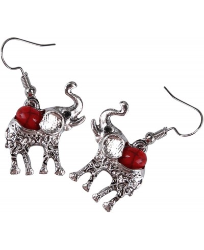 Vintage Silver Ethnic Elephant Jewelry Sets Boho Pendant Necklace Drop Earrings Link Bracelet Sets $9.70 Jewelry Sets