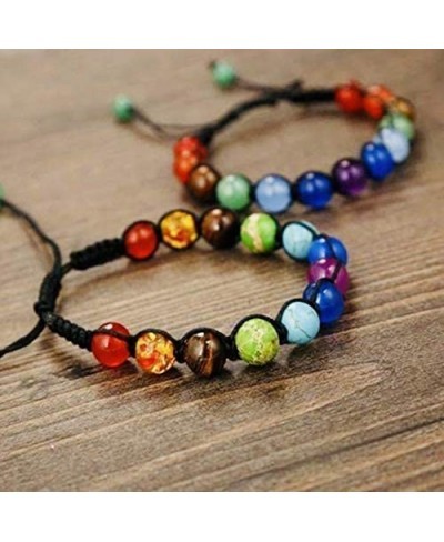 MARBEN'S Top Handmade 7 Chakra bracelet Healing Crystal Meditation Relax Anxiety For Women's and Mens $11.78 Cuff