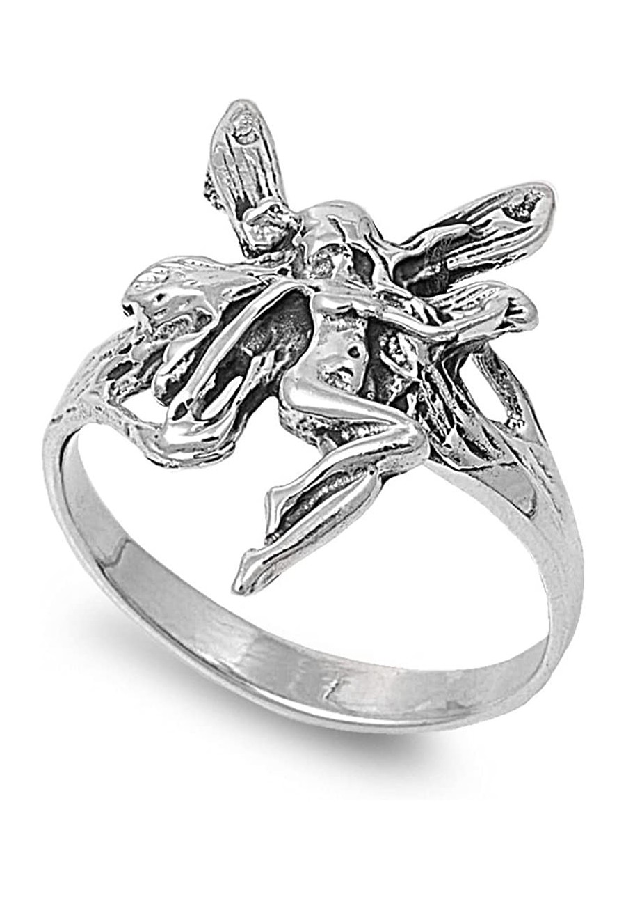 925 Sterling Silver Fairy Goddess Ring $16.77 Statement