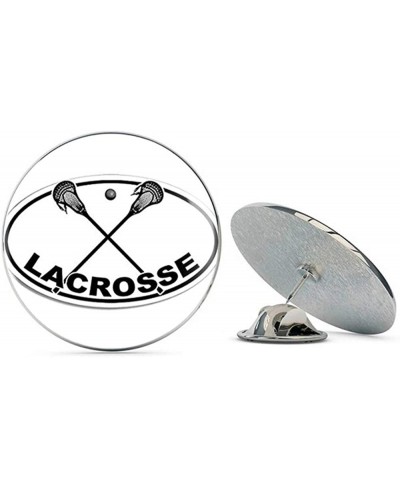 Oval Lacrosse with Crossed Sticks Logo (Shaft Ball) Metal 0.75" Lapel Hat Pin Tie Tack Pinback $10.39 Brooches & Pins