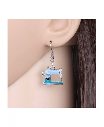 Sewing Machine Earrings Metal Enamel Drop Dangle Fashion Spring Summer Jewelry Gifts for Women Teens Girls $12.41 Drop & Dangle