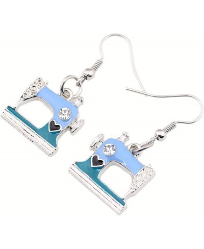 Sewing Machine Earrings Metal Enamel Drop Dangle Fashion Spring Summer Jewelry Gifts for Women Teens Girls $12.41 Drop & Dangle