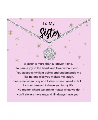 Sister Necklace Sister Gifts from Sister To My Sister Necklace From Sister Jewelry Gifts For Sister with Message Card on Birt...