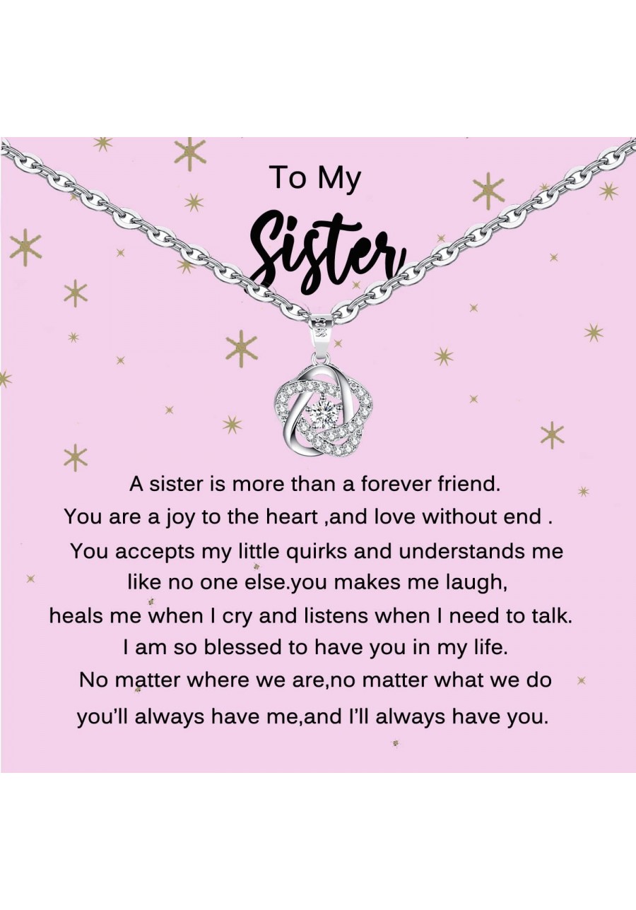 Sister Necklace Sister Gifts from Sister To My Sister Necklace From Sister Jewelry Gifts For Sister with Message Card on Birt...