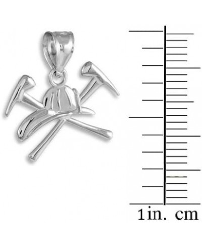 925 Sterling Silver Firefighter Axes & Helmet Charm Fire Department Pendant $23.25 Pendants & Coins