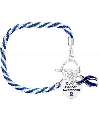 Colon Cancer Dark Blue Ribbon Bracelets for Support Awareness Care Packages Gift-Giving and More! $18.37 Stretch