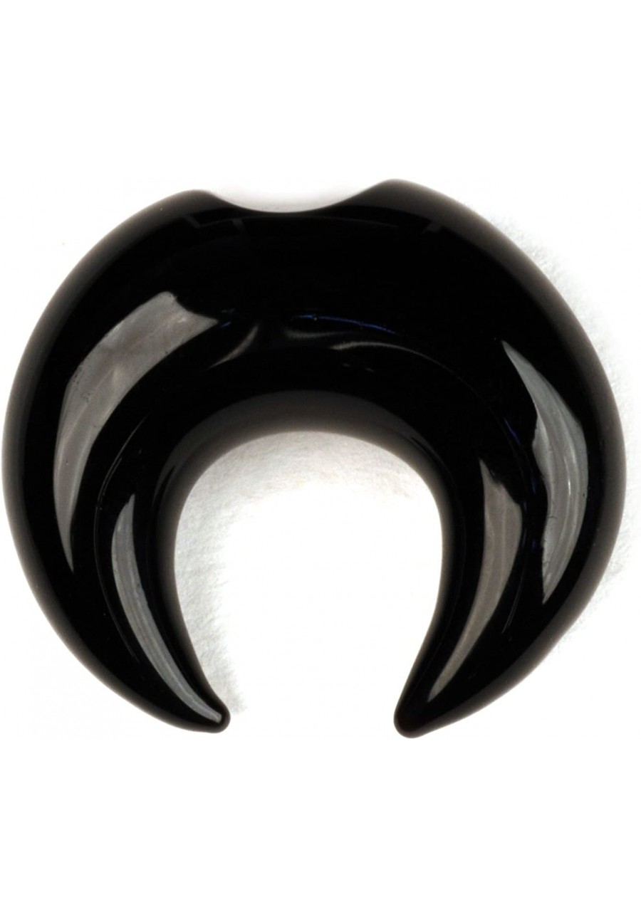 Glass Septum Pincher - 1g Black 1/2" Diameter $17.73 Piercing Jewelry