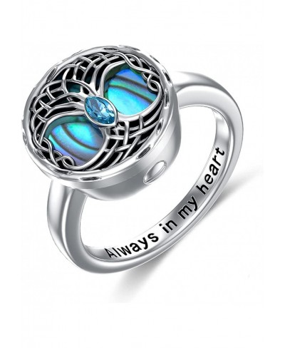 Celtic Tree of Life Urn Ring Sterling Silver Cremation Rings for Ashes Memorial Gifts for Women Loss of Loved One $33.65 Stat...