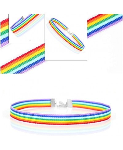 2Pcs Choker Necklace for Women Girls Colorful Rainbow Gay Lesbian Pride Lace 2022 New Chocker Ribbon Collar Jewelry Gift for ...