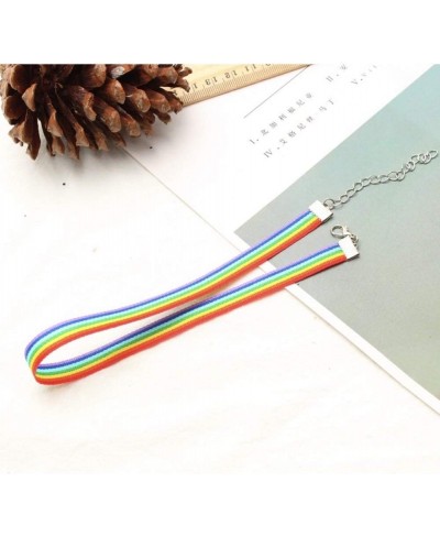 2Pcs Choker Necklace for Women Girls Colorful Rainbow Gay Lesbian Pride Lace 2022 New Chocker Ribbon Collar Jewelry Gift for ...