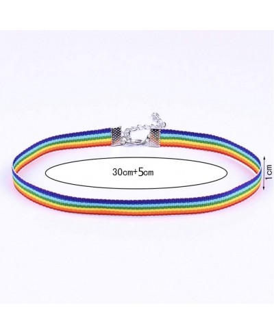 2Pcs Choker Necklace for Women Girls Colorful Rainbow Gay Lesbian Pride Lace 2022 New Chocker Ribbon Collar Jewelry Gift for ...