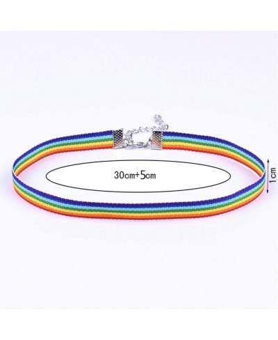 2Pcs Choker Necklace for Women Girls Colorful Rainbow Gay Lesbian Pride Lace 2022 New Chocker Ribbon Collar Jewelry Gift for ...