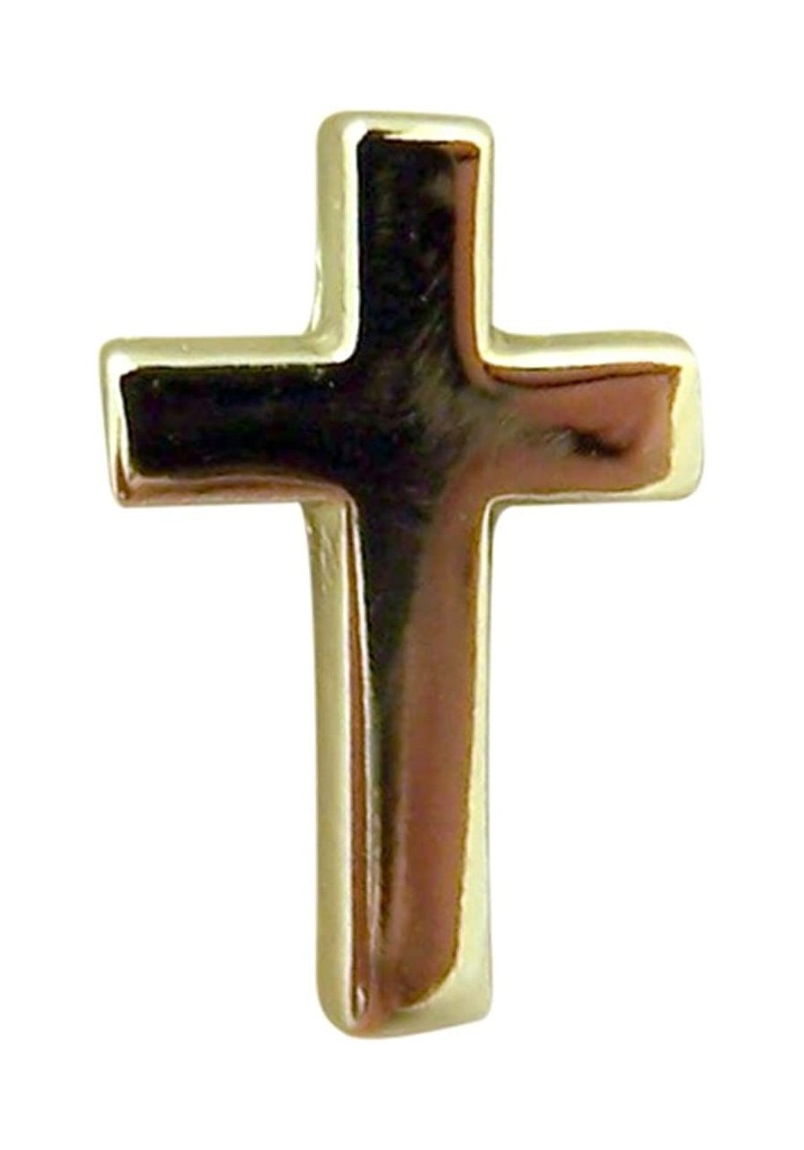 Rhodium Plate Latin Cross Lapel Pin 1/2 Inch $10.45 Pendants & Coins