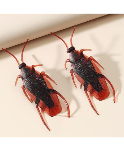 Vivid Cockroach Roach Centipede Scorpion Stud Earrings Exaggerated PVC Insect Animal Earrings Funny Cosplay Halloween Jewelry...