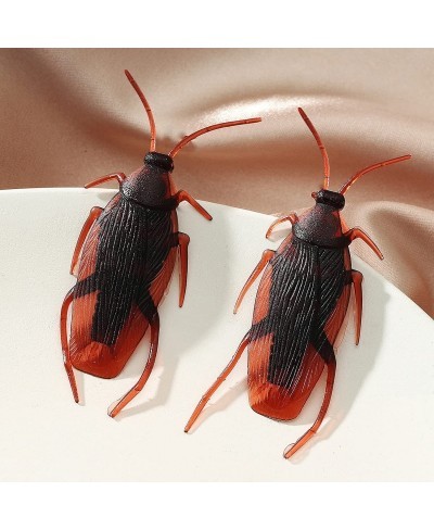 Vivid Cockroach Roach Centipede Scorpion Stud Earrings Exaggerated PVC Insect Animal Earrings Funny Cosplay Halloween Jewelry...