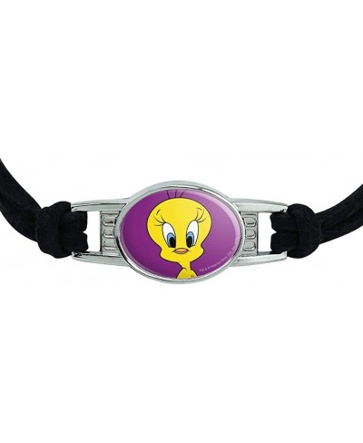 Looney Tunes Tweety Bird Novelty Suede Leather Metal Bracelet $12.41 Strand