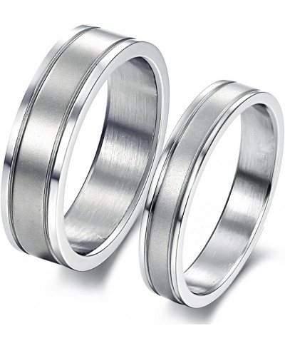 His or Hers (Priced Separate) Korean Style Titanium Stainless Steel Wedding Bands Set Ring R230 $7.79 Wedding Bands
